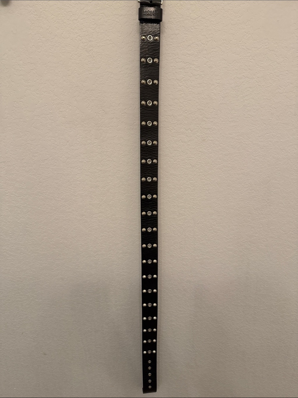 MICHAEL Michael Kors Black Leather Studded Belt